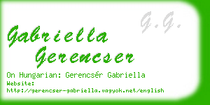 gabriella gerencser business card